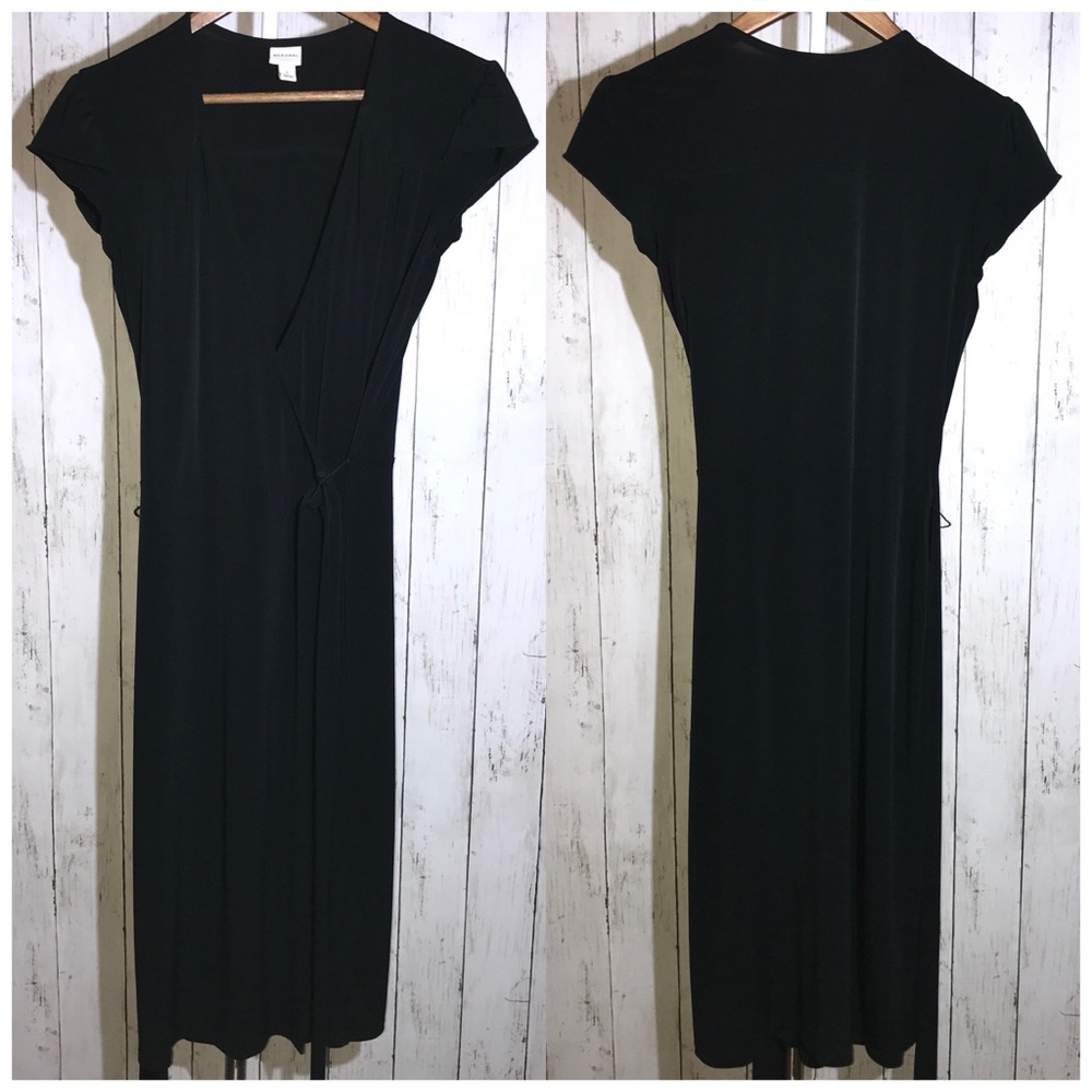 Black Merona Wrap Dress Size S